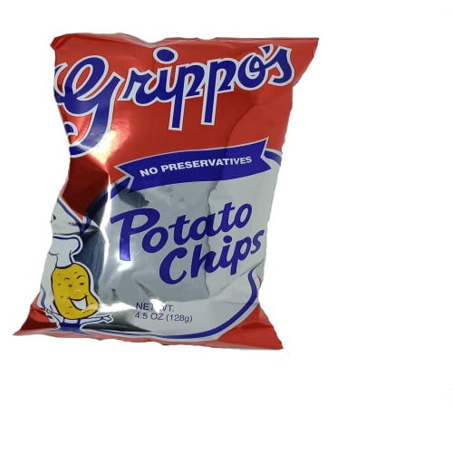 Grippo's Plain Potato Chips 4.5 Oz Bags 18 Count