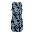 thumbnail image 4 of vigerkar Women's Summer U Neck Dress 2025 A-Line Floral Sleeveless Casual Sundresses with Pockets Blue, XXL, 4 of 7