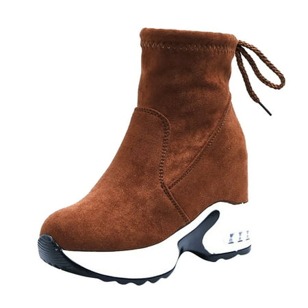 

Fashion Increasing Shoes Woman High Heels Ankle Boots For Women Autumn Sneakers