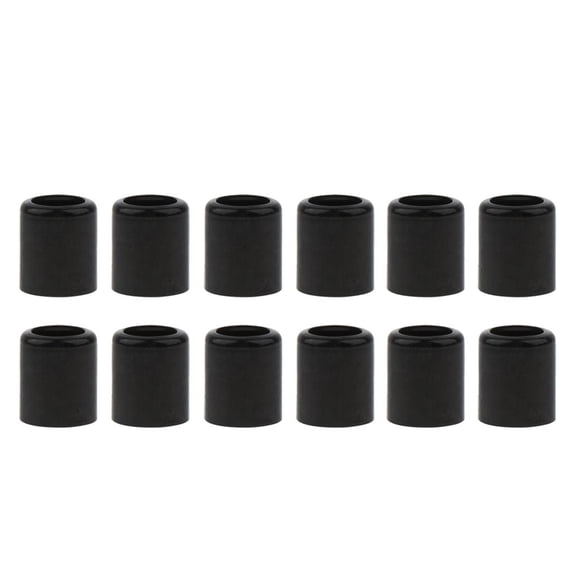Tnarru 12Pcs Archery Explosion-proof Ring Ferrule Hoop For 8mm Arrow Shaft RodEnd Protector 3 Color Black