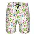 thumbnail image 4 of Yiaed Happy Easter Print Men's Swim Trunks with Lining Quick Dry Sports Shorts Beach Shorts Boardshorts-Small, 4 of 5