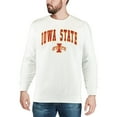 thumbnail image 3 of Men's Colosseum White Iowa State Cyclones Arch & Logo Crew Neck Sweatshirt, 3 of 4