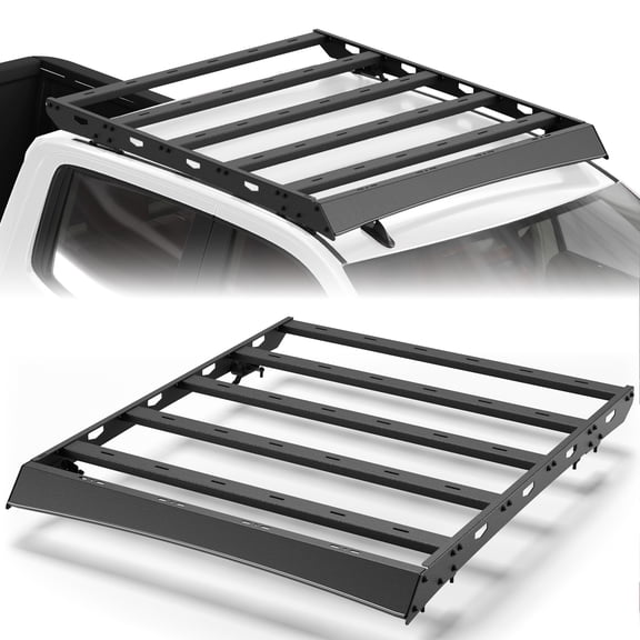 Roof Rack Rooftop Cargo Carrier for 2019-2020-2021-2022-2023-2024-2025 Chevy Silverado/GMC Sierra 1500 2500 3500 Crew Cab No Drilling 800lbs Capacity