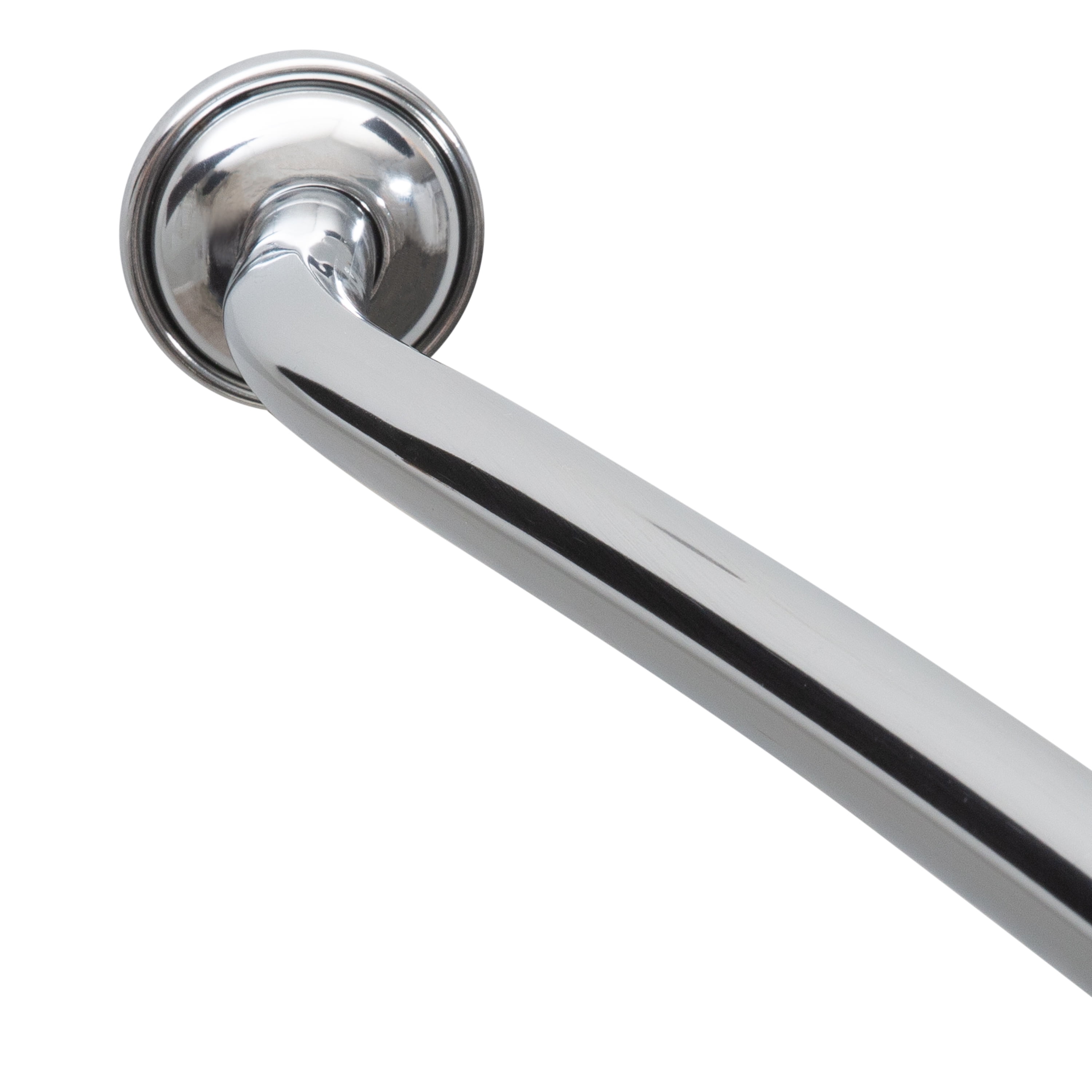 Bath Bliss Suction Cup Mount Curved Shower Rod in Chrome