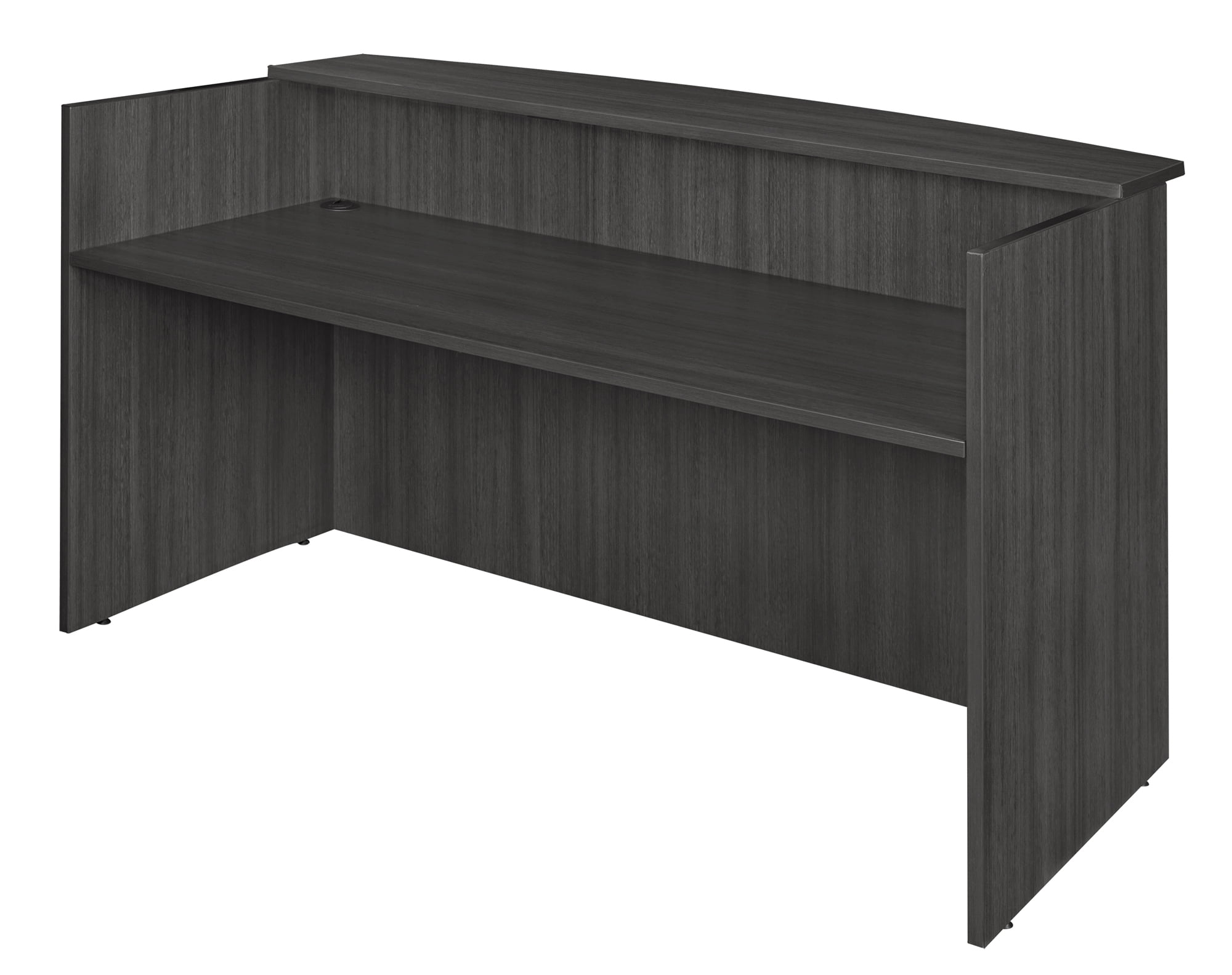 reception desk with return