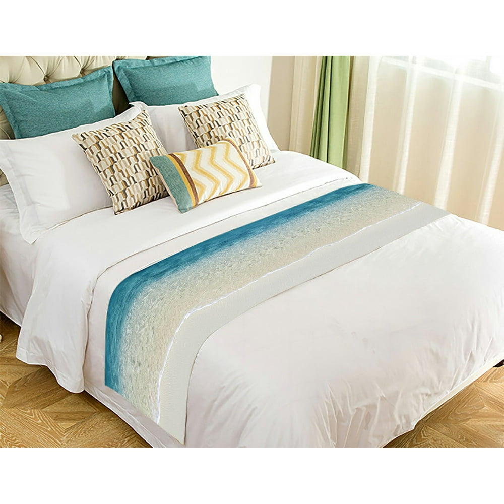 GCKG Beach Bed Runner Bedding Scarf Bedding Decor 20x95 inches