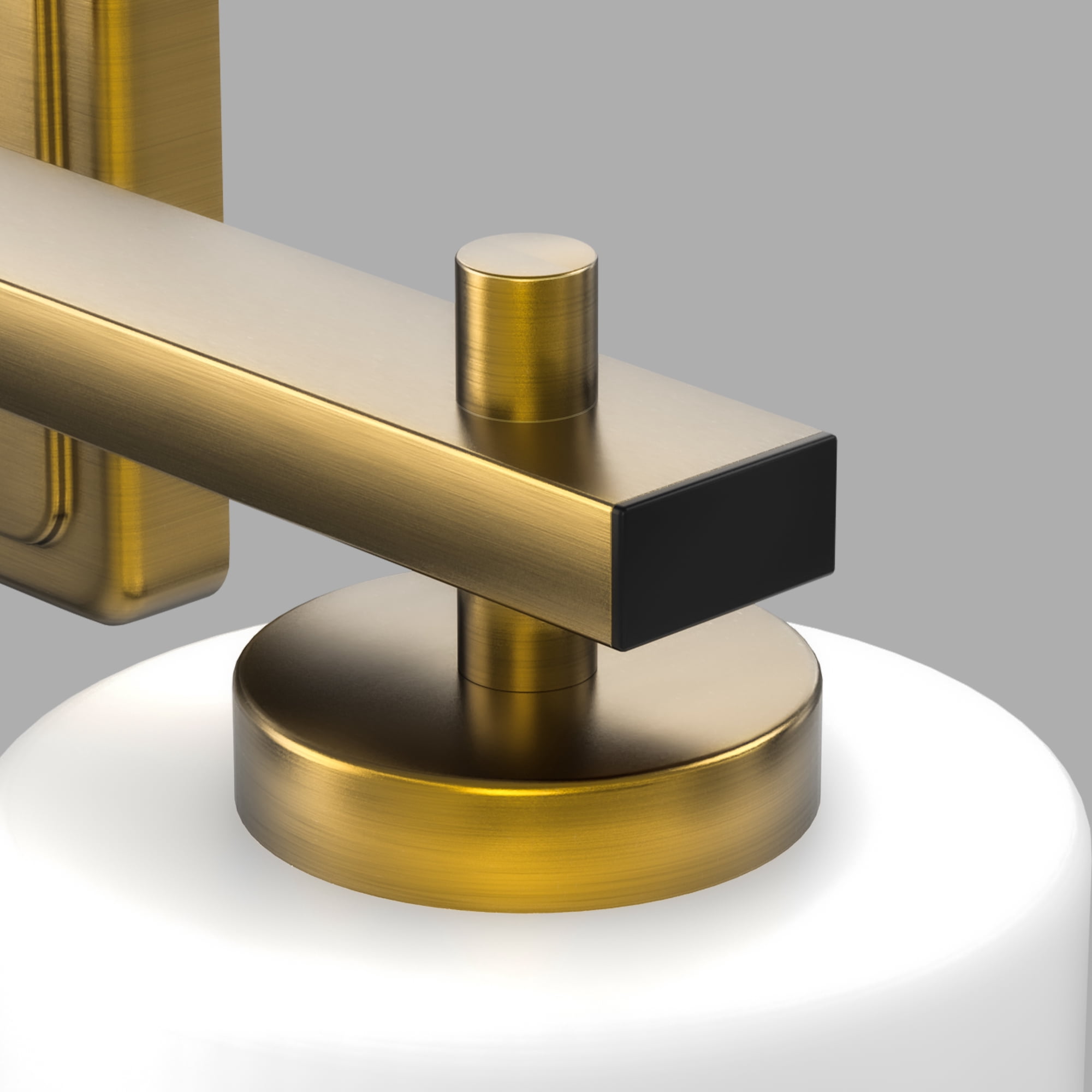 YANSUN 24.4 in 4-Light Bathroom Vanity Light with Frosted Glass and Gold Iron Frame, for Bathroom Mirror, Bedroom, Living Room, Hallway, Vanity Table, E26 Base