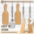 thumbnail image 4 of 3 Pcs Gnocchi Boards and Wooden Butter Paddles for Rolling Dough 9.1 X 2.8 in Gnocchi Paddle Pasta Making Tools Roller, 4 of 7