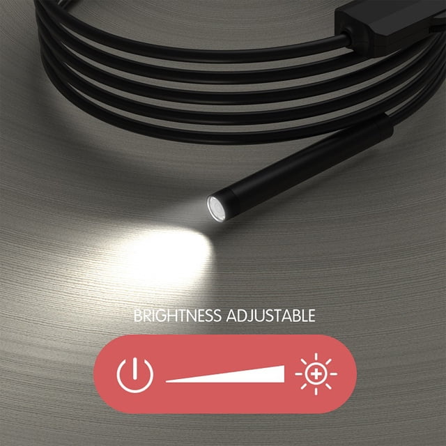 Boroscopio automotriz HD con endoscopio de tubería de 6 LED y 7 mm de 0,3 MP para iPhone Android