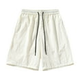 thumbnail image 1 of pstuiky Pantalones cortos para hombre, Pantalones cortos de verano para hombre, informales y cómodos, con bolsillo y cintura elástica y cordón ajustable. Pantalones cortos cargo, 1 of 8