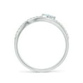 thumbnail image 2 of Angara Natural 0.17 Ct. Aquamarine with Diamond Solitaire Ring in 14K White Gold for Women (Ring Size: 3.5), 2 of 9