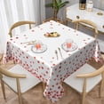 thumbnail image 2 of Valentines Tablecloth Square 60 Inch Red Heart Tablecloth Waterproof TableCloths Wrinkle Resistant Polyester Table Cover for Home/Kitchen/Dining Room/Party/Picnic, 2 of 7
