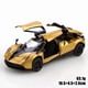 thumbnail image 1 of Coche de carreras con retroceso dorado a escala 1/43, metal fundido a presión, tres puertas que se abren. Exquisito juguete para niño, mini coche de juguete de bolsillo.,pa gold, 1 of 6