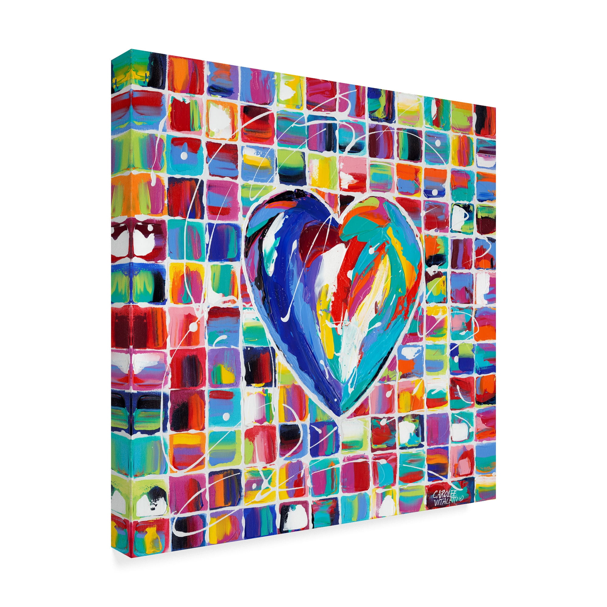 Trademark Fine Art 'Hearts of a Different Color I' Canvas Art by Carolee Vitaletti