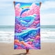 thumbnail image 5 of Accesorios de baño Europa y Estados Unidos Bolsa de toalla de playa Mochila de almacenamiento portátil Toalla estampada Toalla de baño Toallas de baño de poliéster, 5 of 6
