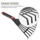 thumbnail image 5 of Leaf Rake Plastic Rake Gardening Rake Tool Small Garden Rake with Handle Lawn leveling, 5 of 5