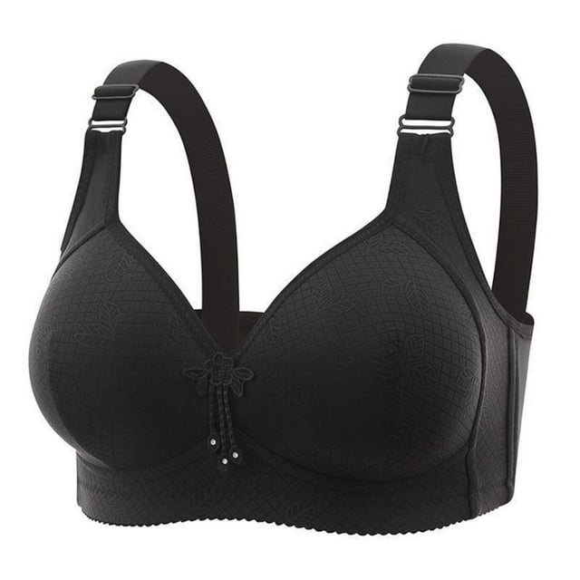 Abcnature Women Full Coverage Bras Non-steel Lace Stitching Comfortable and Breathable Gathered Adjustable Bras Underwear