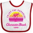 thumbnail image 3 of Inktastic Summer Enjoy the Sunshine Clearwater Beach Florida in Pink Boys or Girls Baby Bib, 3 of 4