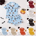 thumbnail image 3 of FUZHIQ Womens Pajamas Regular Fit Short Sleeve Top & Shorts Elastic Halloween Party Pajamas Gifts, 3 of 9
