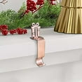 thumbnail image 3 of DAMAI Christmas Stocking Holders for Mantle, Reusable Christmas Stocking Hooks, Upgrade Stable Non-Slip Fireplace Holder, Metal Hangers for Mantle, Mantel Clip for Xmas Party Decoration (Bronze), 3 of 6