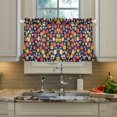 thumbnail image 2 of Yayeee Kitchen Curtains Tier Pair Light Filtering 27"x24" Rod Pocket Short Cafe Window Panel, Small Colorful Flower, 2 of 7