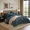 Navy Blue, variant on Catami Soft Solid 7-piece Bed in a Bag Comforter Set with Sheets,Dark Green,Queen