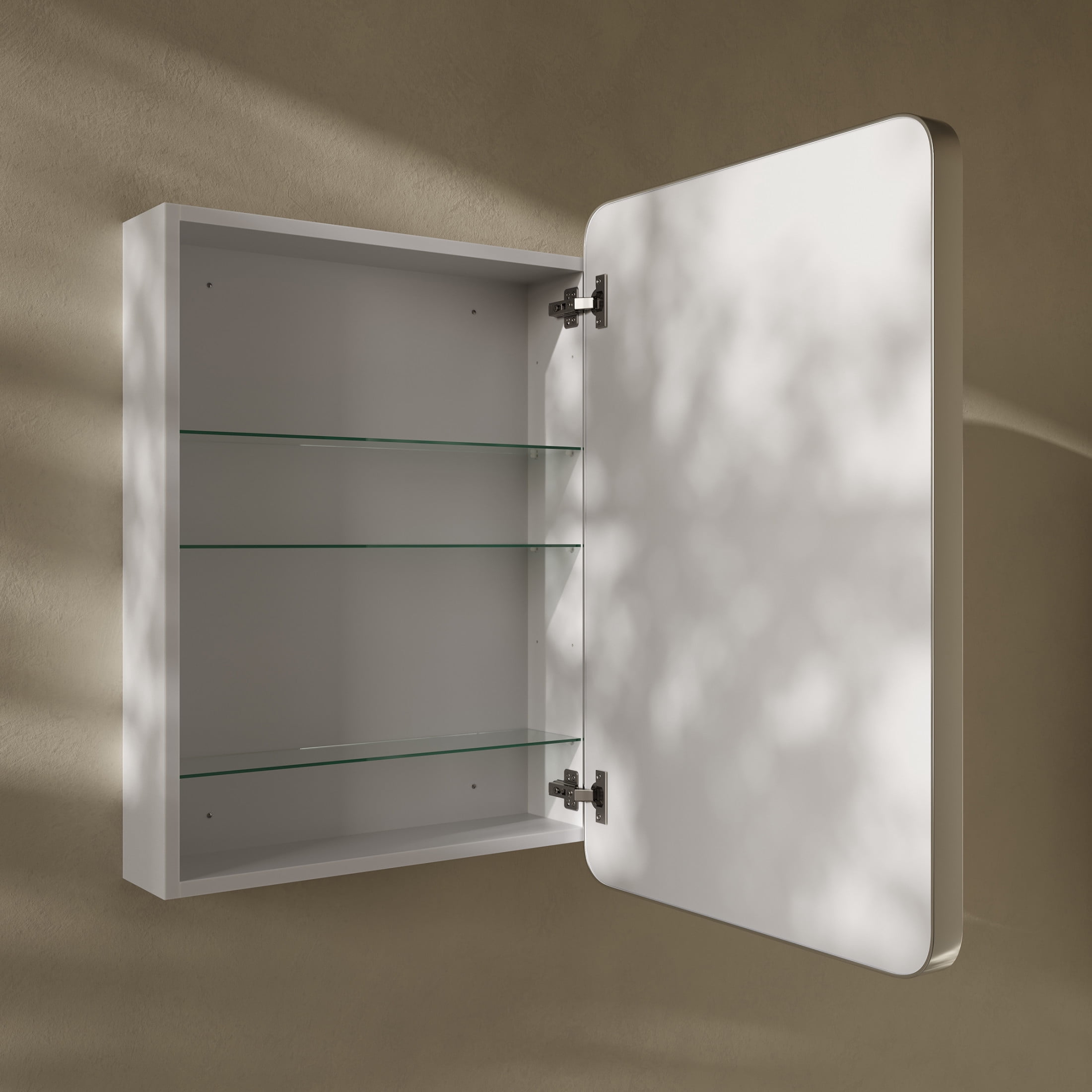 Pierre 20 x 30 Rectangle Recessed/Wall Mount Medicine Cabinet with Mirror in Polished Chrome