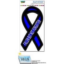 Fallen But Not Forgotten Thin Blue Line Support Ribbon Police Automotive Car Window Locker Bumper Sticker