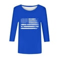 thumbnail image 2 of DQRPSEETB Oversized Tshirts for Women USA Star Stripes Flag of Womens Shirt 2024 Short Sleeve Comfy Tees Tops Summer American Patriotic Flag T Shirts Short Sleeve Tops for Women S, 2 of 4