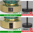 thumbnail image 2 of Set of 2 Touch Table Lamps,3 Way Dimmable with USB Ports, 2 of 6