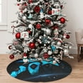 thumbnail image 7 of Lsque Geometry Dash Print Christmas Tree Skirt, Tree Skirt with Ties or Velcro, Perfect for Holiday Decorations, Halloween, and New Year-30", 7 of 7