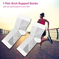 thumbnail image 2 of 1 Pair Arch Support Socks for Plantar Fasciitis Compression Foot Sleeves with Heel Arch & Ankle Support Foot Care Compression Sleeve for Women, 2 of 9