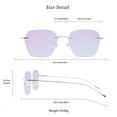 thumbnail image 5 of LifeArt Pure Titanium Frame Glasses/Blue Light Blocking Reading Glasses, Reduce Eyestrain, Stylish for Men and Women(Silver,No Magnification), 5 of 5