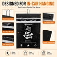 thumbnail image 5 of Noaman 50PCS Disposable Car Trash Bags, 2.5 Gal Leak-Resistant Garbage Bags for SUV, Truck, RV, Stick-on or Headrest Mount, Black, 5 of 9