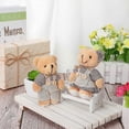 thumbnail image 4 of 12 Pack Stuffed Animal Bears, Mini Couple Bears in Burlap Clothes Animal Toys Small Stuffed Teddy Bears for Christmas, 4 of 5