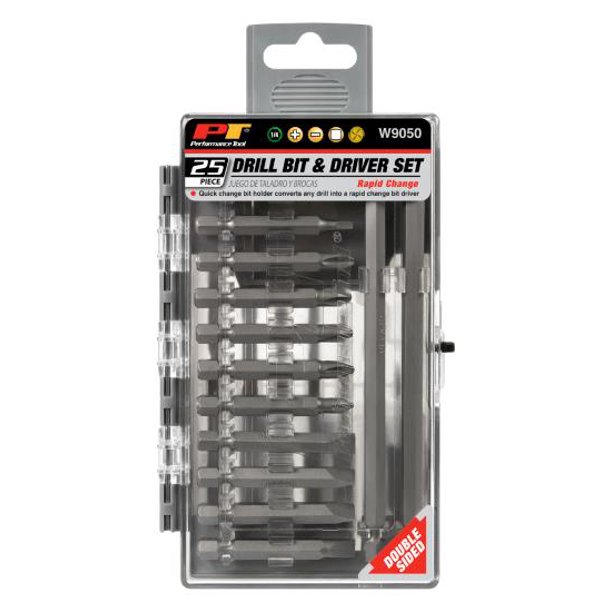 Performance Tool W9050 25pc Rapid Change Bit Set Walmart Com