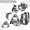 thumbnail image 3 of Kuiaobaty Daisy Cat Print Backpack Set for Girls Zebra Print Clear Backpack and Pencil Case with Zipper See Through PVC Bookbags and Pencil Case for School, 3 of 5