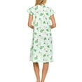 thumbnail image 4 of EZI Women’s Cotton-rich Floral Short Sleeve Button-down House Dress Housecoat Lounger Robe, 4 of 5