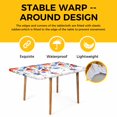 thumbnail image 4 of 4th of July Table Cloths for 3 Foot Rectangle Tables, Red Blue Floral Independence Day Stars Butterflies Patio Waterproof Elastic Fitted Tablecloths, Washable Rectangular Table Cover for Camping, 4 of 8