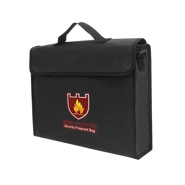 Fireproof Money Document File Bag Pouch Cash Bank Cards Passport Valuables Organizer Holder Storage for Home Office