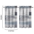 thumbnail image 4 of Gray Abstract Oil Painting Kitchen Curtains - Vintage Tier Cafe Curtains for Bathroom Living RV Rod Pocket Window Drapes 36 Inch 2 Panels Set 28"x36" Window Treatment Tiers, 4 of 4