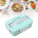 thumbnail image 3 of Boîte à lunch multi-compartiments écologique, portable, boîte à bento pour étudiants, maison, école, bureau, vert, 3 of 4