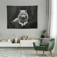 thumbnail image 2 of GOSMITH  Wolf Wall Decor Forest Lone Wolf Fabric Tapestry Throw Dorm Bedroom Art Home Decor Tapestry Wall Hanging 40x30 Inch, 2 of 7