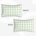 thumbnail image 4 of Bixox Pistachio Green Checkboard Printed Pillow Protector,Super Soft Ideal for Home,Guests,Rentals - 20"x30", 4 of 8