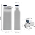 thumbnail image 2 of Botella de agua plegable de silicona de 600 ml Botella de agua plegable portátil de grado alimenticio para exteriores Botellas de agua para acampar (gris) JFHHH pequeña, 2 of 4
