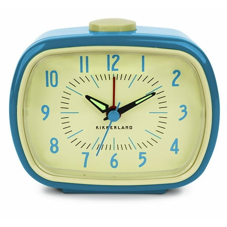 - Kikkerland Retro Alarm Clock, Blue