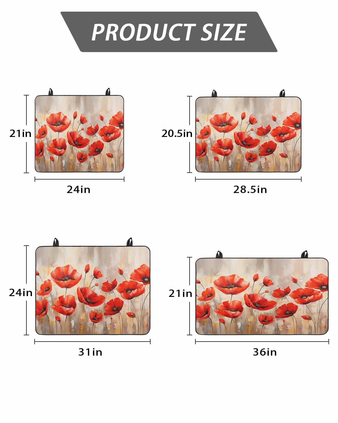 Stove Top Covers for Electric Stove, Red Spring Floral Glass Stovetop Cover Protector, Summer Botanical Watercolor Vintage Induction Cooktop Protector Oven Mat for Kitchen Countertop 24"x21"
