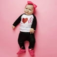thumbnail image 4 of Odeerbi Baby Girls Boys Clothes Baby Outfits Shirts Sets Infant Letter Print Valentine Tops Chaparajos Pants Set, 4 of 9