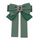 thumbnail image 1 of INSPIRE CHIC Corbatas de Mo?o a Rayas con Pin de Cinta Preatado para Mujeres Moda Verde, 1 of 1