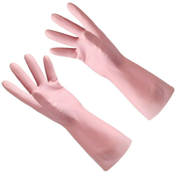 HEANUJJ Pink Waterproof Household Gloves for Women 1 Pair